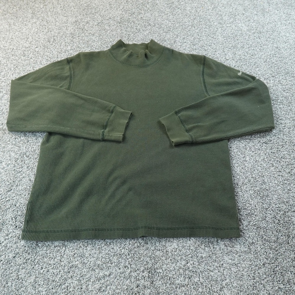 VTG Abercrombie Fitch Sweater Mens M Green Mock Neck Knit Pullover 90s Y2K USA - Picture 2 of 9